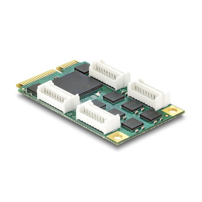 Delock Mini PCIe I/O full size Card to 8 x Serial RS-232 DB9 with Standard and Low Profile slot brackets