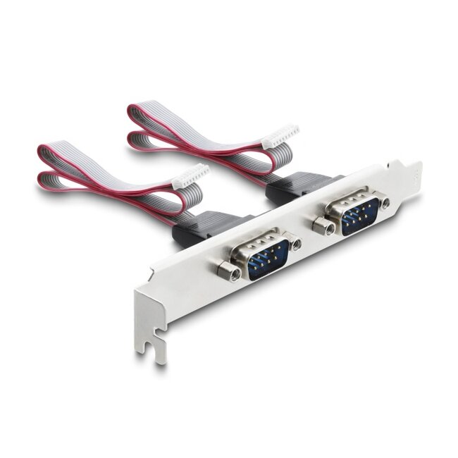 Delock Mini PCIe I/O full size Card to 8 x Serial RS-232 DB9 with Standard and Low Profile slot brackets