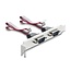 Delock Mini PCIe I/O full size Card to 8 x Serial RS-232 DB9 with Standard and Low Profile slot brackets