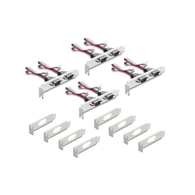 Delock Mini PCIe I/O full size Card to 8 x Serial RS-232 DB9 with Standard and Low Profile slot brackets
