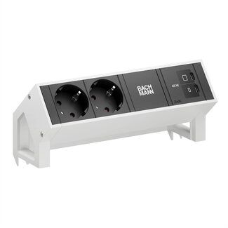 Bachmann BACHMANN DESK2 2xCEE7/3 1xUSB C/C 45W, L=0,2m RAL9010