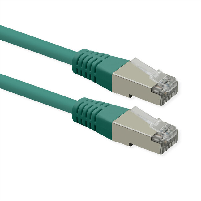 ROLINE Patchkabel Cat.6 (Class E), PoE, S/FTP (PiMF), grün, 20 m