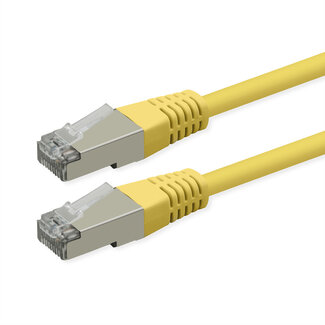 Roline ROLINE Patchkabel Cat.6 (Class E), PoE, S/FTP (PiMF), gelb, 0,3 m