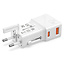 VALUE USB Reise-Charger mit Euro-Flach-/UK-/US-Stecker, 2 Port (Typ-A QC3.0, Typ-C PD), 25W