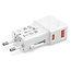 VALUE USB Reise-Charger mit Euro-Flach-/UK-/US-Stecker, 2 Port (Typ-A QC3.0, Typ-C PD), 25W
