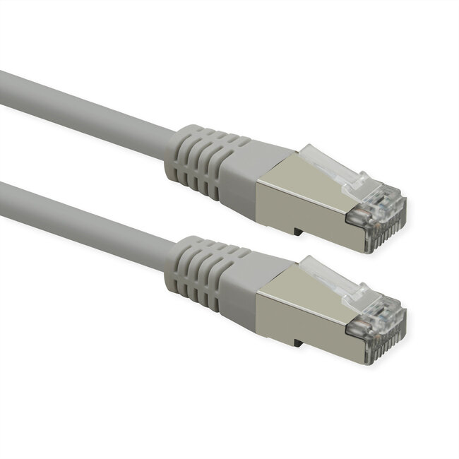 ROLINE Patchkabel Cat.6 (Class E), PoE, S/FTP (PiMF), grau, 5 m