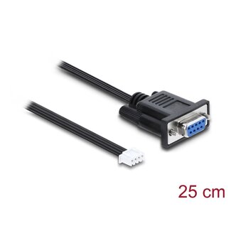 DeLOCK Delock Serial RS-232 Connection Cable D-Sub 9 female to JST XH 4 pin header female 25 cm