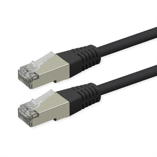 Roline ROLINE Patchkabel Cat.6 (Class E), PoE, S/FTP (PiMF), schwarz, 0,5 m