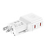 VALUE USB Reise-Charger mit Euro-Flach-/UK-/US-Stecker , 2x USB-C-Anschlüsse, 45 W