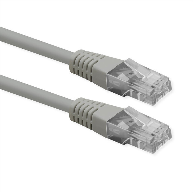 ROLINE Patchkabel Cat.6 (Class E), UTP, PoE, grau, 10 m