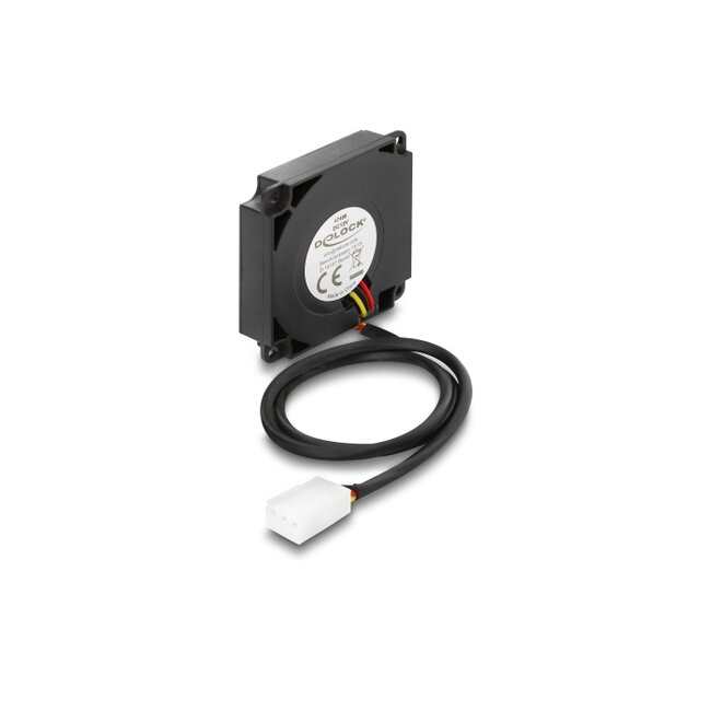 Delock Radial Fan / Blower Fan 12 V DC 40 x 40 x 10 mm with 3 pin fan connector, black