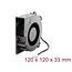 Delock Radiallüfter / Lüftergebläse 12 V DC 120 x 120 x 33 mm mit 3-Pin Lüfteranschluss, schwarz