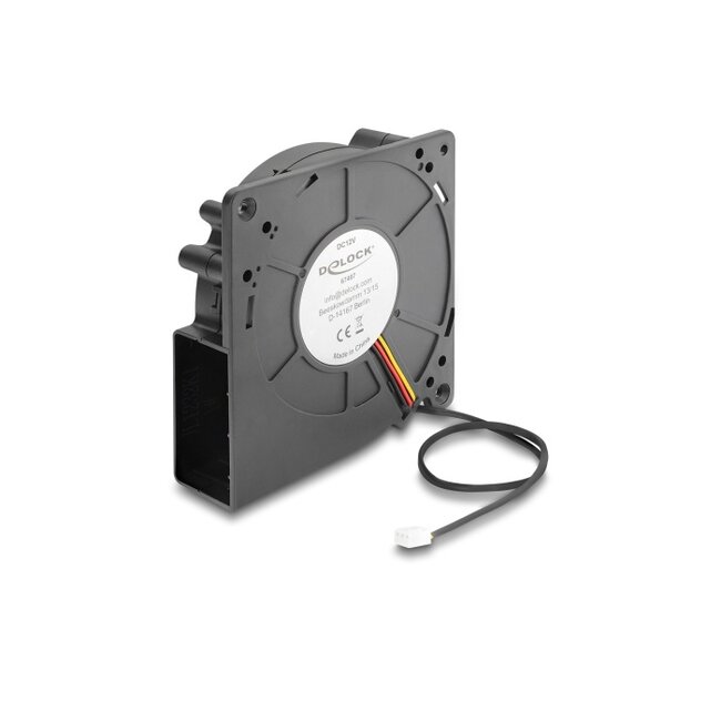 Delock Radiallüfter / Lüftergebläse 12 V DC 120 x 120 x 33 mm mit 3-Pin Lüfteranschluss, schwarz