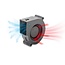 Delock Radial Fan / Blower Fan 12 V DC 75 x 75 x 30 mm with 3 pin fan connector, black