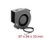 Delock Radial Fan / Blower Fan 12 V DC 97 x 94 x 33 mm with 3 pin fan connector, black