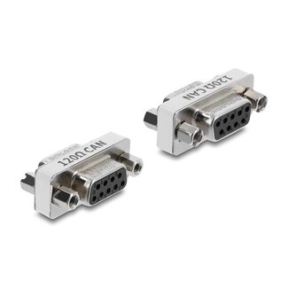 DeLOCK Delock D-Sub 9 pin CAN Bus Adapter female to female 120 ohms resistor