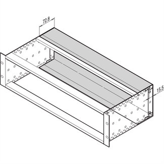 Schroff SCHROFF EuropacPRO Achterkap voor roestvaststaal EMC-pakking, 3 HE, 84 PK
