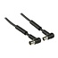 IEC (m) - IEC (v) coaxkabel | 120 dB + ferriet | koper | haaks | zwart | 1,5 meter
