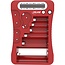 InLine batterijentester met LCD display | rood