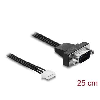 DeLOCK Delock Serial RS-232 Connection Cable D-Sub 9 pin male to JST XH 4 pin header female 25 cm