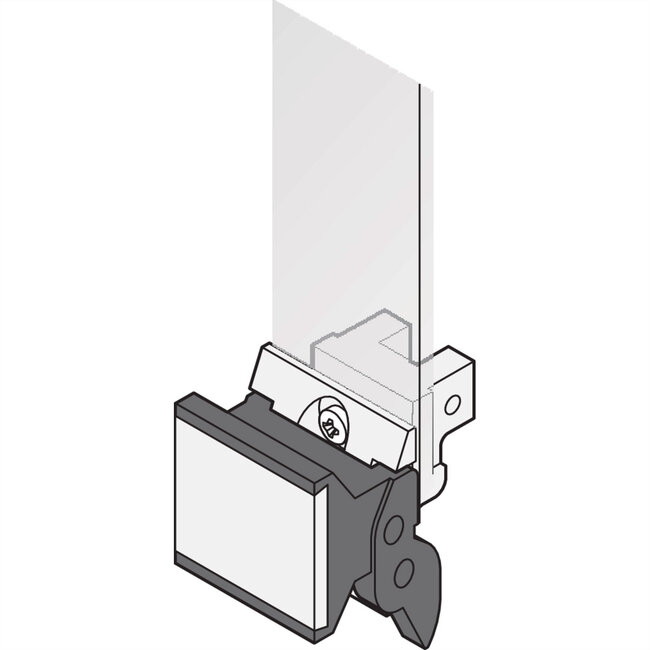SCHROFF Handgreep trapeziumvormig, type 2, RAL 9005, zonder centreerpin