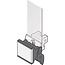 SCHROFF Handgreep trapeziumvormig, type 2, RAL 9005, zonder centreerpin