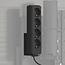 CHU04 + Tafelcontactdoos 4-voudig Randaarde 500cm (Zwart)