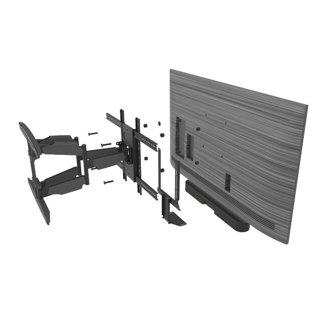 Draaibare muurbeugel met Sonos Beam frame [wit]