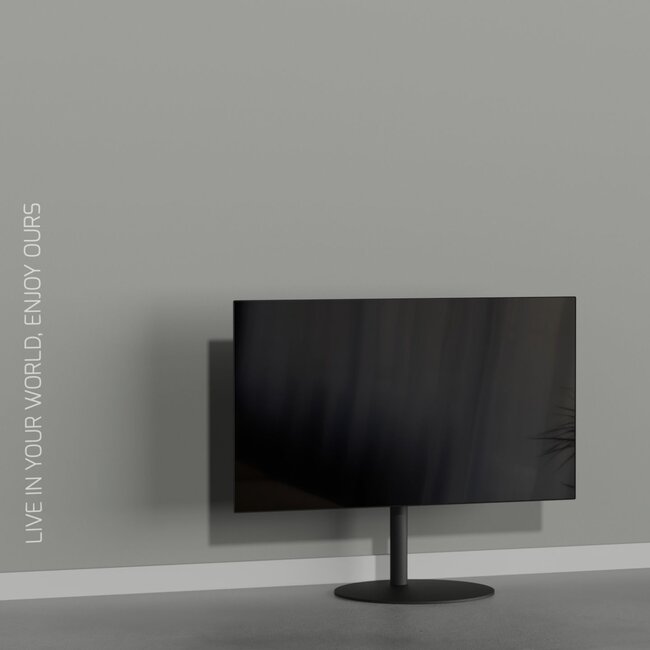 Vloerstandaard SPHERE zwart 60 cm VESA 100x100