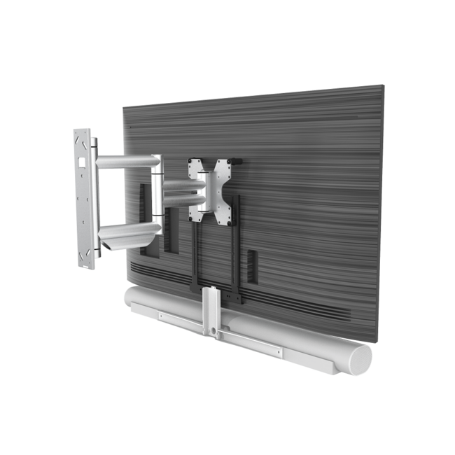 Premium draaibare muurbeugel met Sonos ARC(Ultra) frame wit