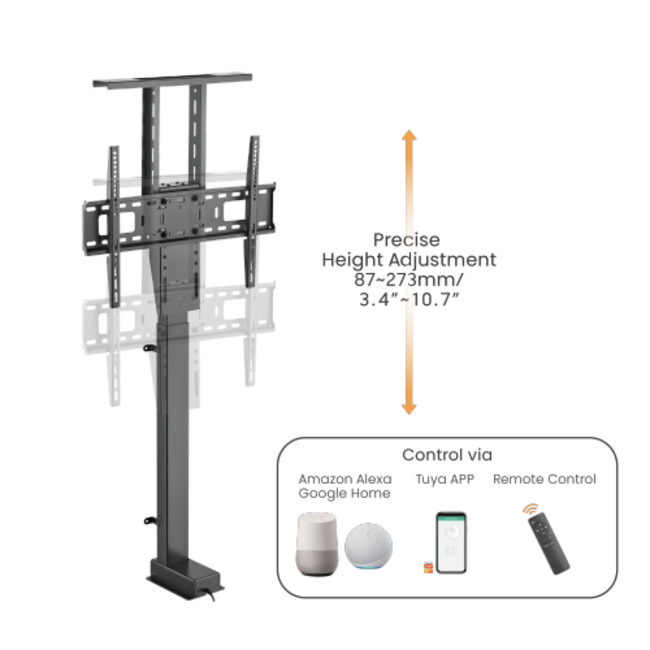 TV lift large 600x400 met app/voice control