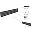 M Pro Series - Single Screen Rail 100cm Black