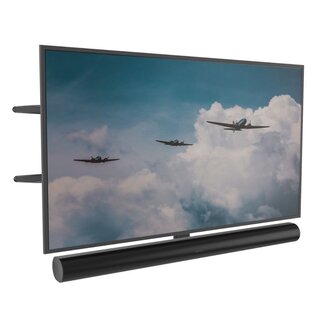 Cavus Draaibare muurbeugel met Sonos ARC(Ultra) frame [zwart]