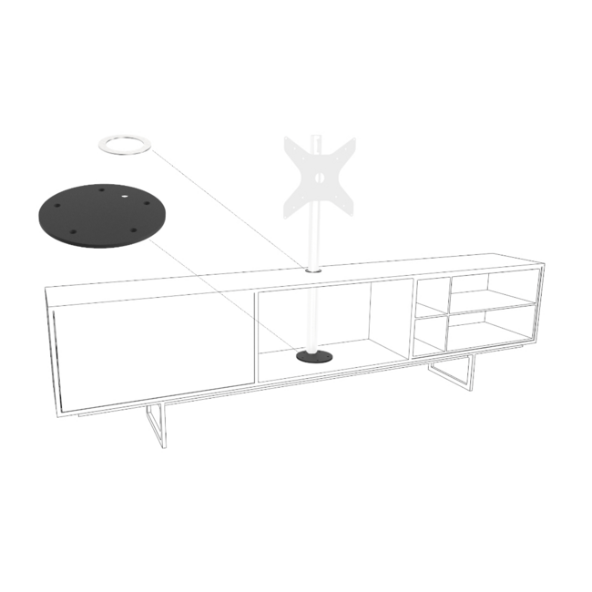 Furniture Mount Zilver