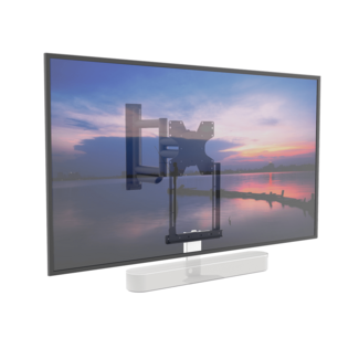 Cavus Premium draaibare muurbeugel met Sonos BEAM frame wit