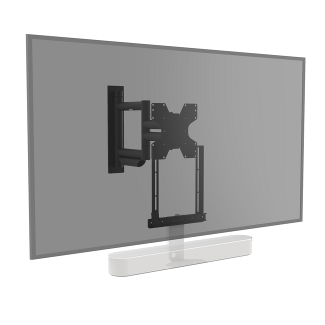 Premium draaibare muurbeugel met Sonos BEAM frame wit