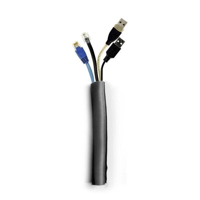 M Universal Cable Sock Self Wrapping 25mm Black 25m