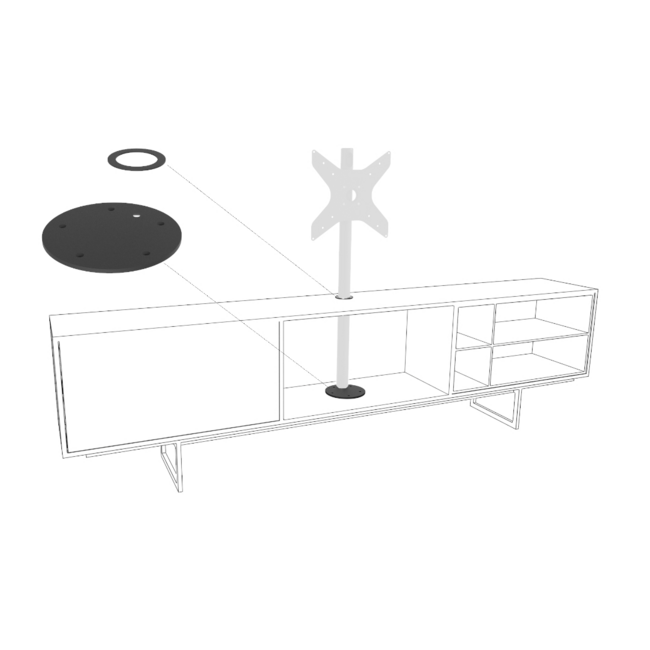 Furniture Mount zwart