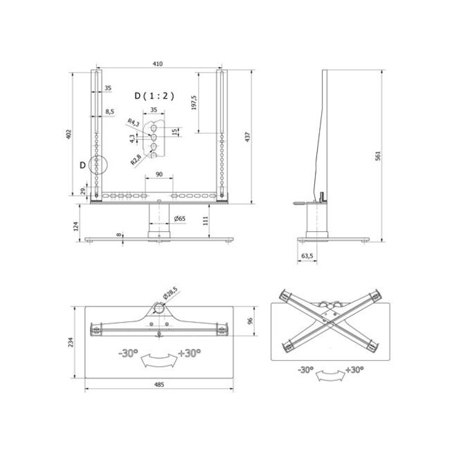 M VESA Tablestand Turn Medium MAX 400x400