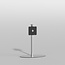 Vloerstandaard ELLIPS rvs 80 cm VESA 200x200