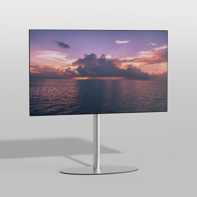 Vloerstandaard ELLIPS rvs 80 cm VESA 200x200