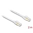 Delock RJ45 Flat Patch Cable Cat.8.1 U/FTP up to 40 Gbps 2 m white