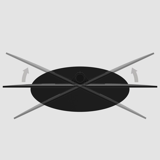 Vloerstandaard ORBIT zwart 100 cm VESA 200x200