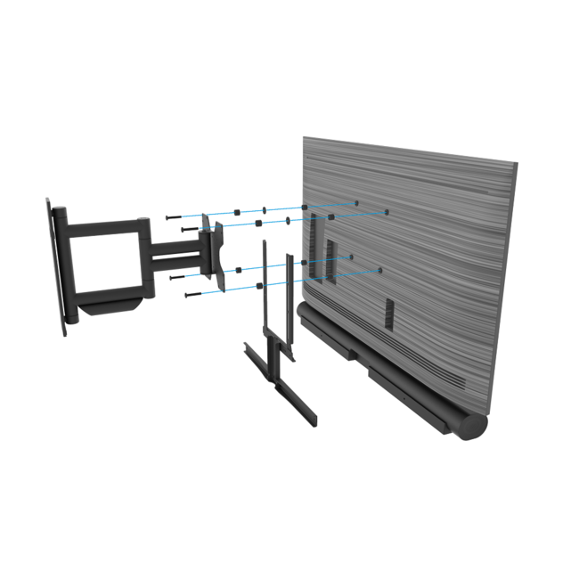 Premium draaibare muurbeugel met Sonos ARC(Ultra) frame zwart