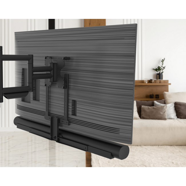 Premium draaibare muurbeugel met Sonos ARC(Ultra) frame zwart