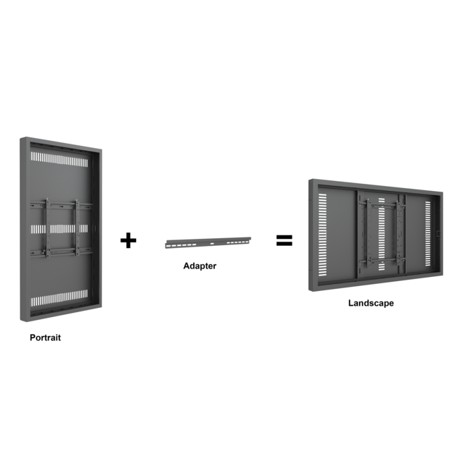 M Pro Series - Enclosure 75" Wall Large Black
