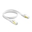 Delock RJ45 Flat Patch Cable Cat.8.1 U/FTP up to 40 Gbps 0.5 m white