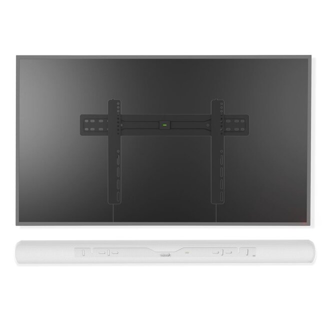 Vaste muurbeugel geschikt voor 37 - 70 Inch TV & Sonos ARC(Ultra) wit