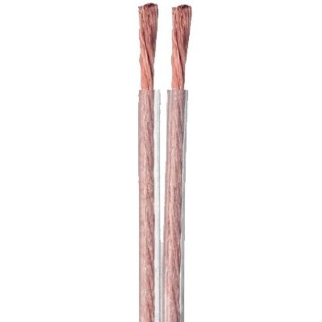 Luidsprekerkabel 2x1,5 [transparant] per 100 mtr.