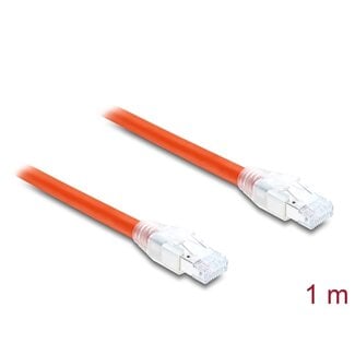 DeLOCK Delock RJ45 Network Cable Cat.8.1 S/FTP 1 m up to 40 Gbps orange